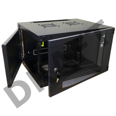 Шкаф настенный Next, 18U 550x450, стеклянная дверь, черный