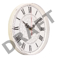 Часы настенные аналоговые Бюрократ WallC-R70P D25см белый