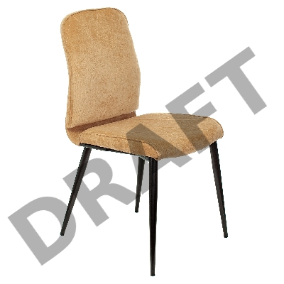 Стул для кухни Бюрократ KF-3 металл черный на ножках (KF-3/VELV73)