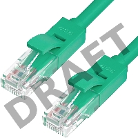 Патч-корд Greenconnect Патч-корд UTP прямой 1 m AWG24 кат.5е,  RJ45,  медь, литой (Зеленый), пластик пакет (GCR-LNC05-1.0m)