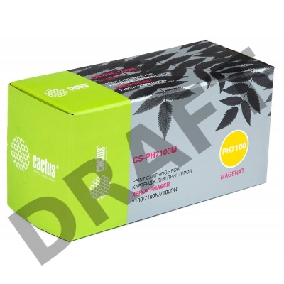 Тонер Картридж Cactus CS-PH7100M (106R02607) пурпурный для Xerox Phaser 7100/7100N/7100DN (4500стр.)