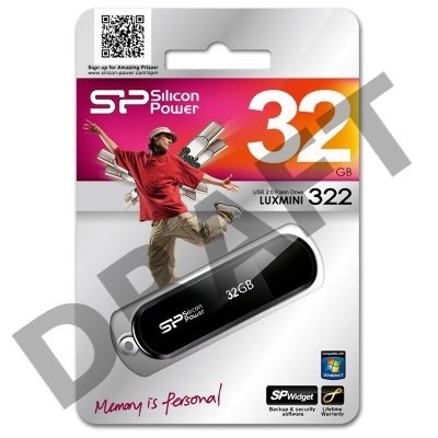 Флеш Диск Silicon Power 32Gb LuxMini 322 SP032GBUF2322V1K USB2.0 черный