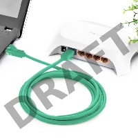 Патч-корд Greenconnect Патч-корд UTP прямой 1 m AWG24 кат.5е,  RJ45,  медь, литой (Зеленый), пластик пакет (GCR-LNC05-1.0m)