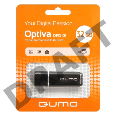 Флэш Диск USB 2.0 QUMO 32GB Optiva 01 Black QM32GUD-OP1-black