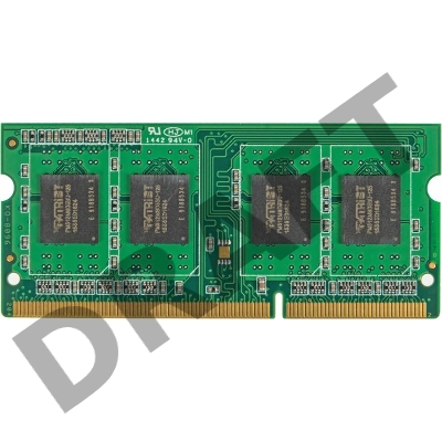 Память Patriot DDR3 4Gb 1600MHz SO-DIMM PSD34G160081S RTL PC3-12800 CL11  204-pin 1.5В