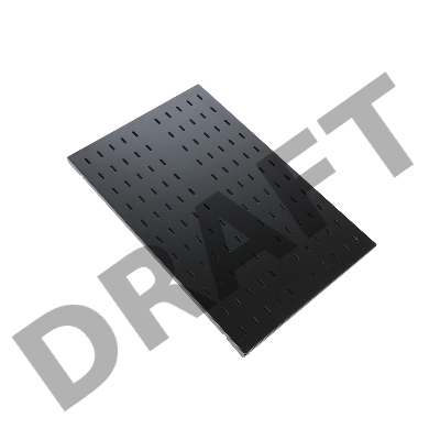 Полка перфорированная грузоподъёмностью 100 кг., глубина 1000 мм, цвет черный  (СВ-100У-9005)