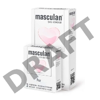 Презервативы masculan  Pur № 3 утонченные, 18,5 см, 5.3 см, 3 шт.