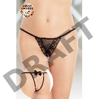 Стринги с двойным доступом SoftLine Collection, черный, XL