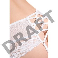 Эротические трусики с имитацией шнуровки Erolanta Cheryl, черный (54-56)