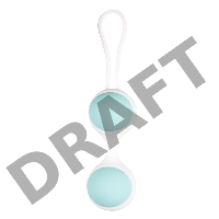 Бело-голубые вагинальные шарики Jiggle Balls