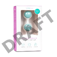 Бело-голубые вагинальные шарики Jiggle Balls