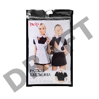 Верхняя часть костюма «Русская школьница», Pecado BDSM, топ, банты, коричнево-белый, 46