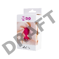 Анальная втулка ToDo by Toyfa Diamond Heart, силикон, розовая, 8 см, Ø 3 см