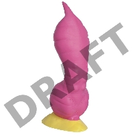 Розовый фаллоимитатор Крок Medium - 24,5 см.