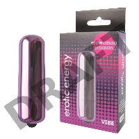 Фиолетовая гладкая вибропуля Erowoman-Eroman - 5,5 см.