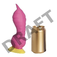 Розовый фаллоимитатор Крок Medium - 24,5 см.