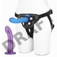 Страпон унисекс Beginners Strap-On с 2 насадками - 15 и 13 см.