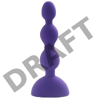 Фиолетовый анальный вибростимулятор Anal Beads S - 14,5 см. 