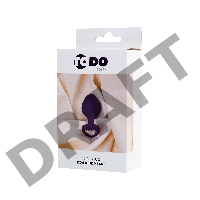 Анальная втулка ToDo by Toyfa Diamond Heart, водонепроницаемая, силикон, фиолетовая, 8 см, Ø 3 см