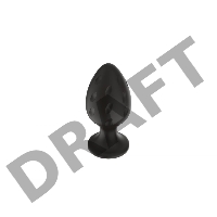 Пробка анальная Силиконовая черная S (5.8*2.8cm) 3304-01