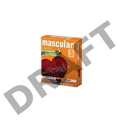Презервативы Masculan Classic 3, 3 шт. С колечками и пупырышками (Dotty+Ribbed)