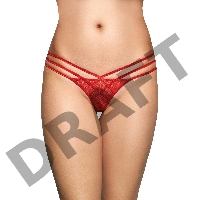 Стринги с геометрическим узором SoftLine Collection, красный, S/M