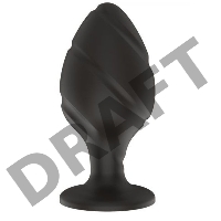 Пробка анальная Силиконовая черная S (5.8*2.8cm) 3305-01