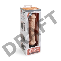 Телесный вибратор-реалистик 8 Girthy Realistic Vibrator - 24,5 см.