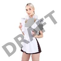 Нижняя часть костюма «Русская школьница», Pecado BDSM, юбка, фартук, коричнево-белый, 44-46