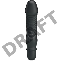 Черный мини-вибратор Stev -13,5 см.
