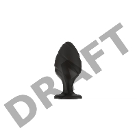 Пробка анальная Силиконовая черная S (5.8*2.8cm) 3305-01