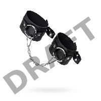Оковы Pecado BDSM, из толстой кожи с люверсами, натуральная кожа, чёрные