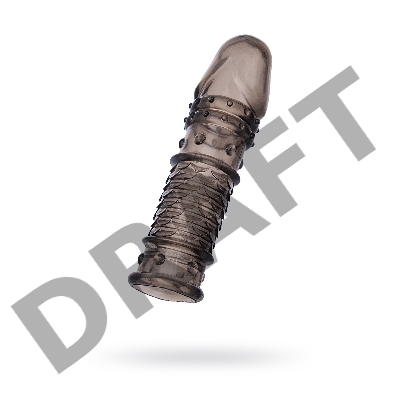 Насадка ToyFa XLover, для увеличения размера, TPE, черная прозрачная, 13,5 см