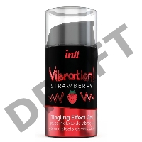 Жидкий интимный гель с эффектом вибрации Strawberry, 15мл