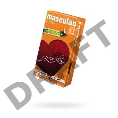 Презервативы Masculan Classic 3, 10 шт. С колечками и пупырышками (Dotty+Ribbed)