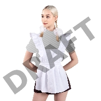 Нижняя часть костюма «Русская школьница», Pecado BDSM, юбка, фартук, коричнево-белый, 44-46