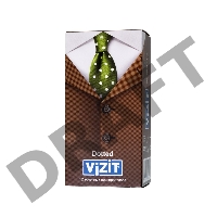 Презервативы VIZIT Dotted Точечные 12 шт, латекс, 18 см