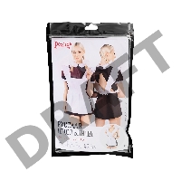 Нижняя часть костюма «Русская школьница», Pecado BDSM, юбка, фартук, коричнево-белый, 44-46