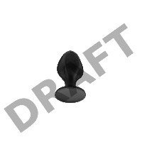Пробка анальная Силиконовая черная S (5.8*2.8cm) 3306-01