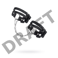 Оковы Pecado BDSM, из двух ремешков, натуральная кожа, чёрные