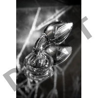 Анальная втулка Sexus Glass, стекло, прозрачная, 14,5 см, Ø 4 см