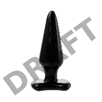 Анальная втулка Sexus Glass, стекло, черная, 11 см, Ø 4 см