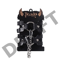 Оковы Pecado BDSM, из двух ремешков, натуральная кожа, чёрные