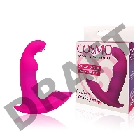 Розовый силиконовый вибромассажер  Cosmo - 9 см.