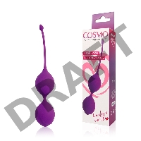 Фиолетовые двойные вагинальные шарики с хвостиком Cosmo