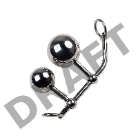 Стринги TOYFA Metal с двумя шарами, серебряные