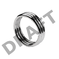 Кольцо на пенис TOYFA Metal, серебряное