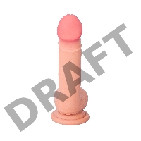 Реалистичный фаллоимитатор TOYFA RealStick Elite DILDO, TPR, телесный, 18,5 см