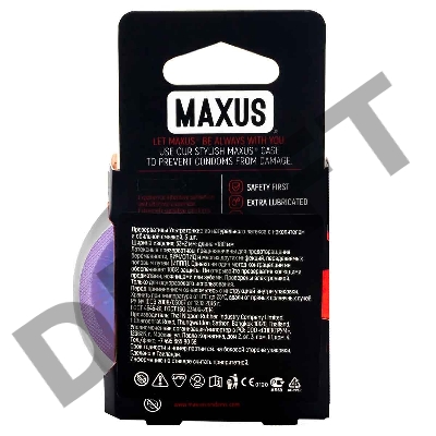 Ультратонкие презервативы в пластиковом кейсе MAXUS AIR Sensitive - 3 шт.