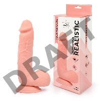 Фаллоимитатор-реалистик Erowoman телесного цвета с мошонкой